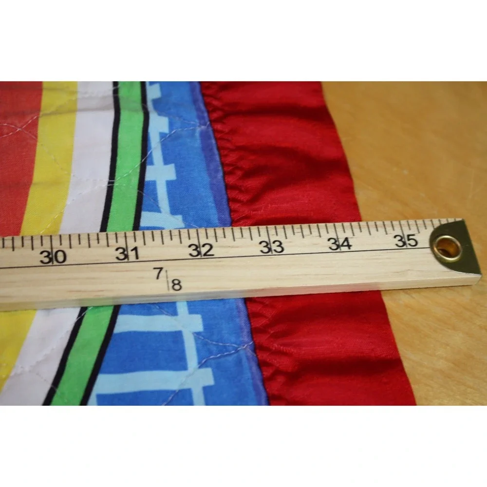 Vintage Thomas & Friends Quilted Toddler Blanket Colorful Trains Tank Engine